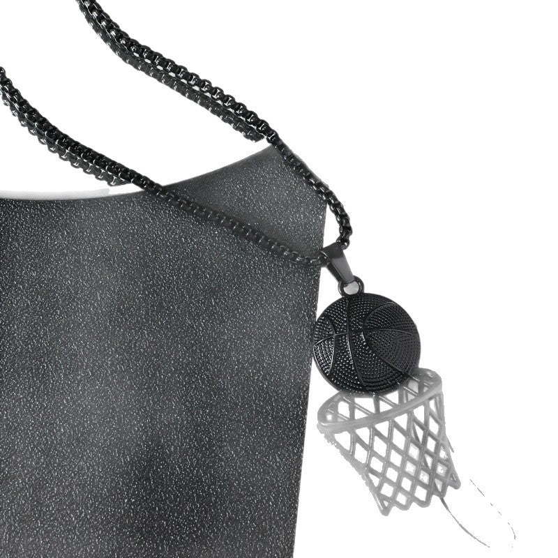 Basketball Frame Pendant Necklace