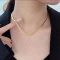 Light Luxury Titanium Steel Snake Bone Chain Necklace