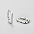 Geometric Oval Ear Buckle Earrings