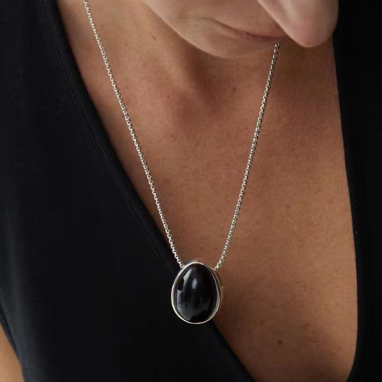 Minimalist Egg Pendant Necklace