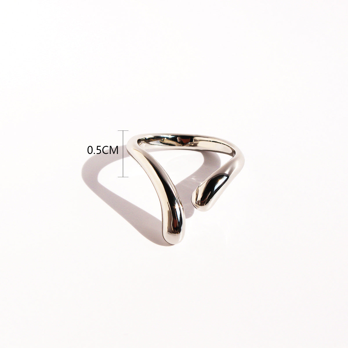 Minimalist Water Drop Open Ring