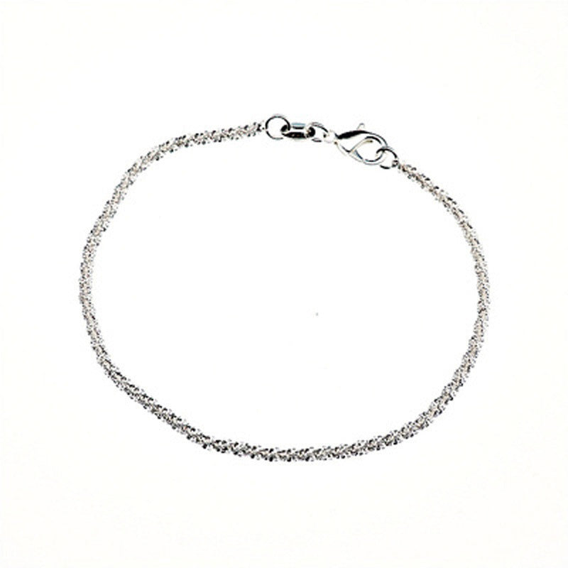 Geometric Copper Water Ripple Anklet