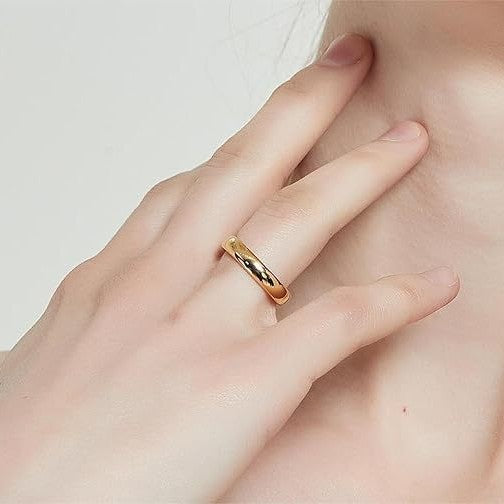 Minimalist Double-Layer Band Ring