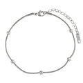 Geometric Snake Bone Bead Titanium Steel Anklet