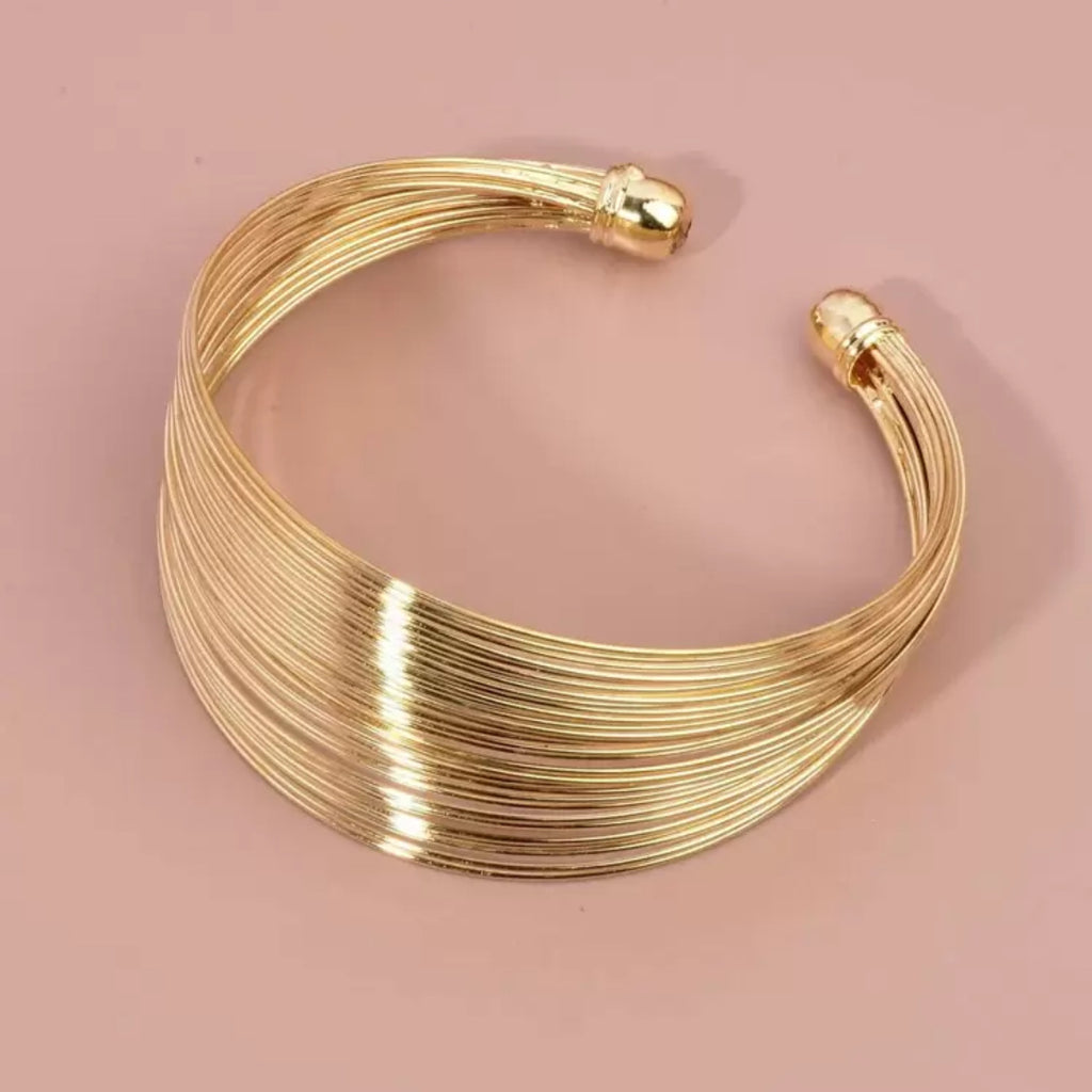 Geometric Open Metal Bracelet Women Fashion Jewelry