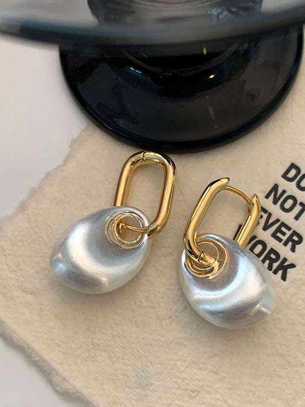 Minimalist Brushed Metal Earrings