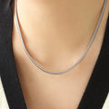 Geometric Gold Plated Snake Chain Necklace