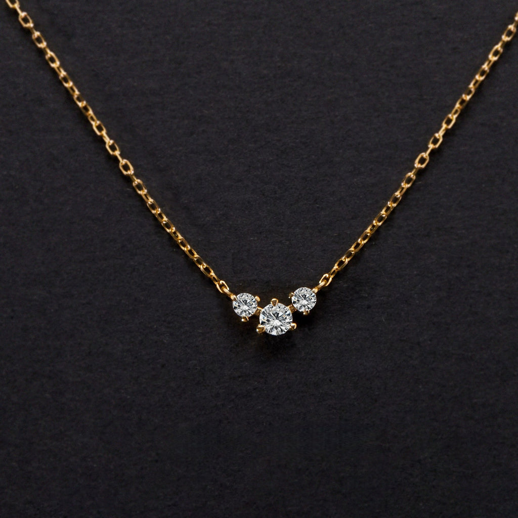Minimalist Geometric Zirconia Pendant Necklace