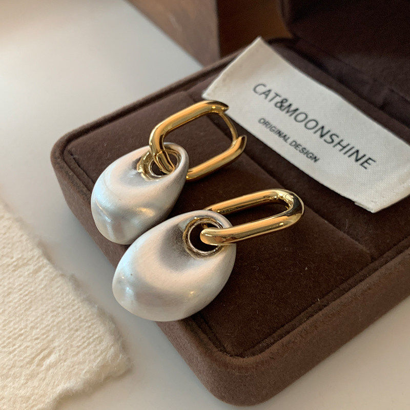 Minimalist Brushed Metal Earrings