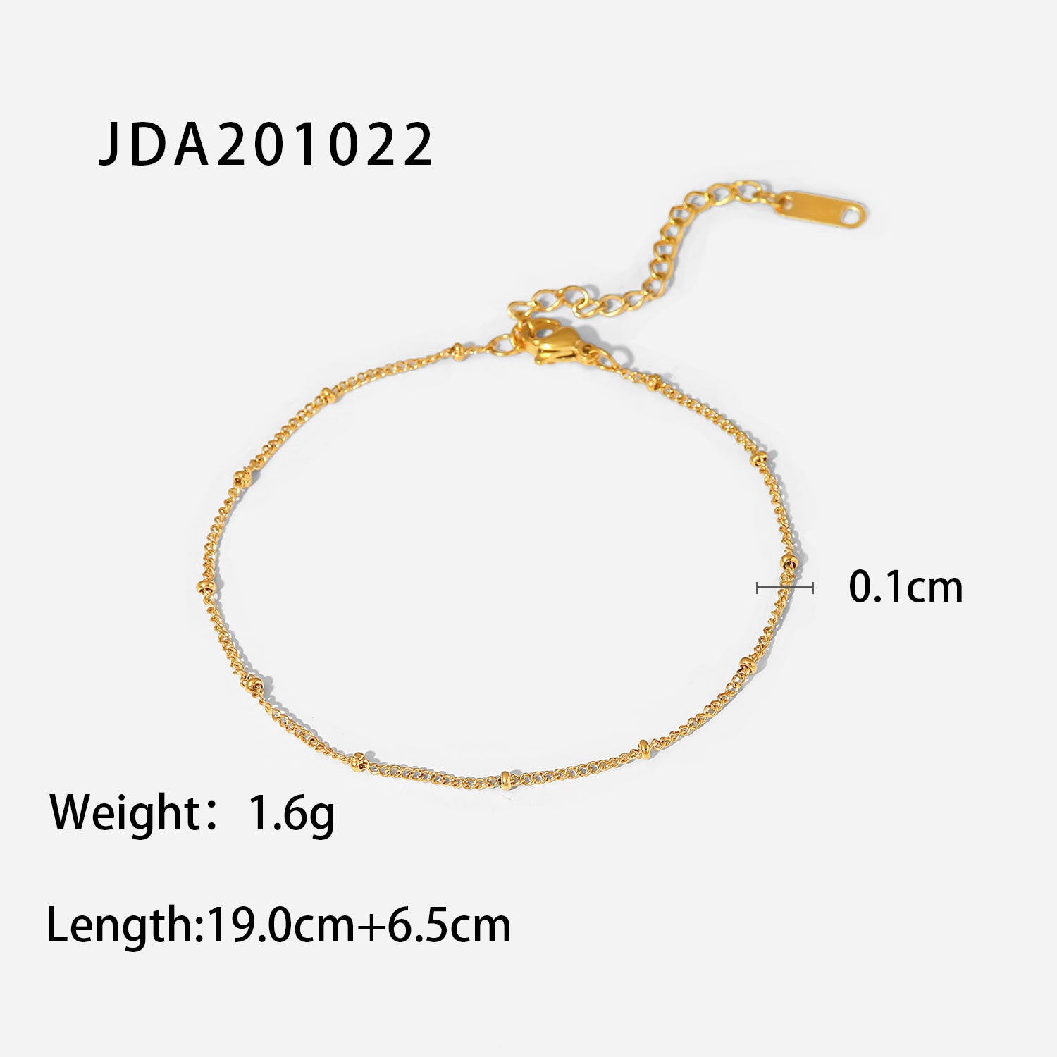 Ball chain anklet