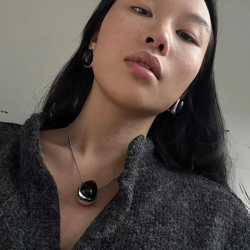 Minimalist Egg Pendant Necklace
