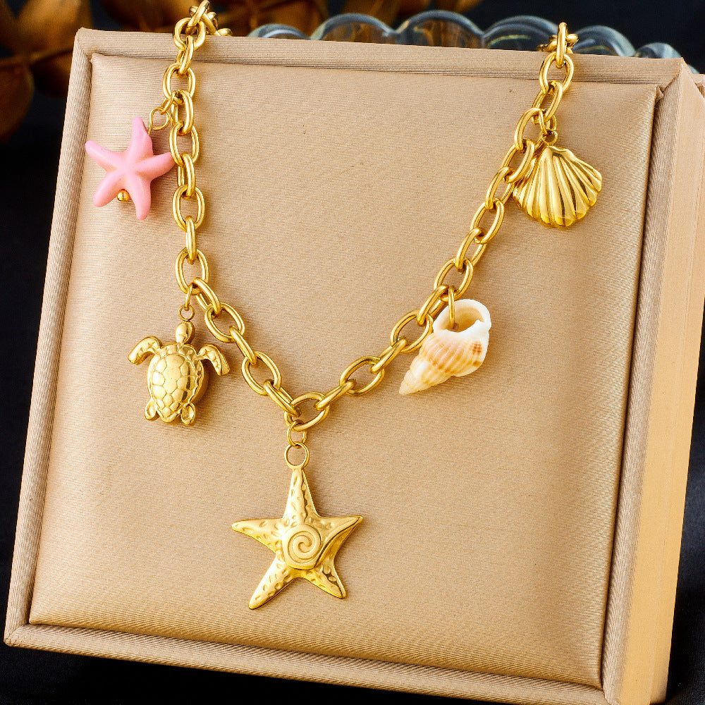 Fashion Ocean Theme Adjustable Chain Necklace
