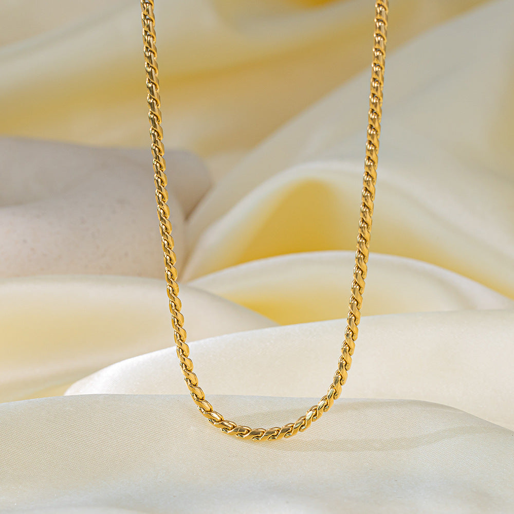 Simple Titanium Steel Snake Chain Necklace