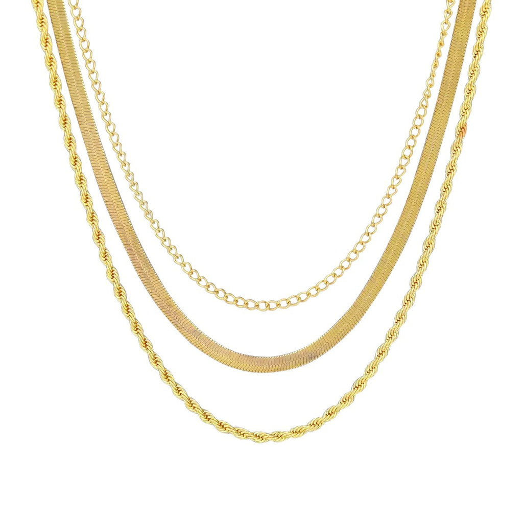 Multi-Layered Snake Bone Chain Necklace