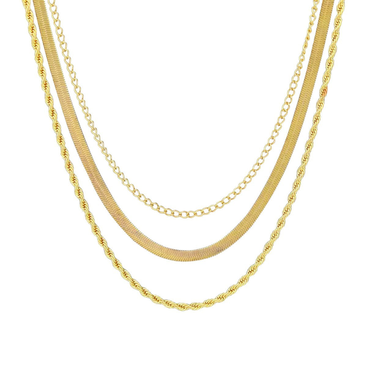 Multi-Layered Snake Bone Chain Necklace