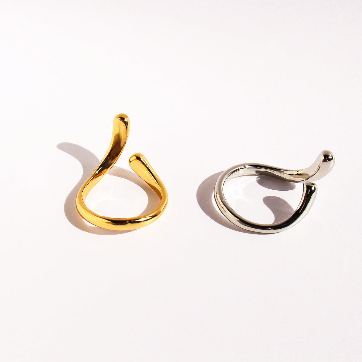 Minimalist Water Drop Open Ring
