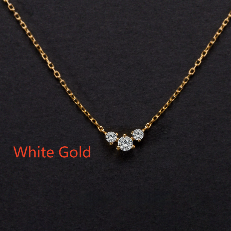 Minimalist Geometric Zirconia Pendant Necklace