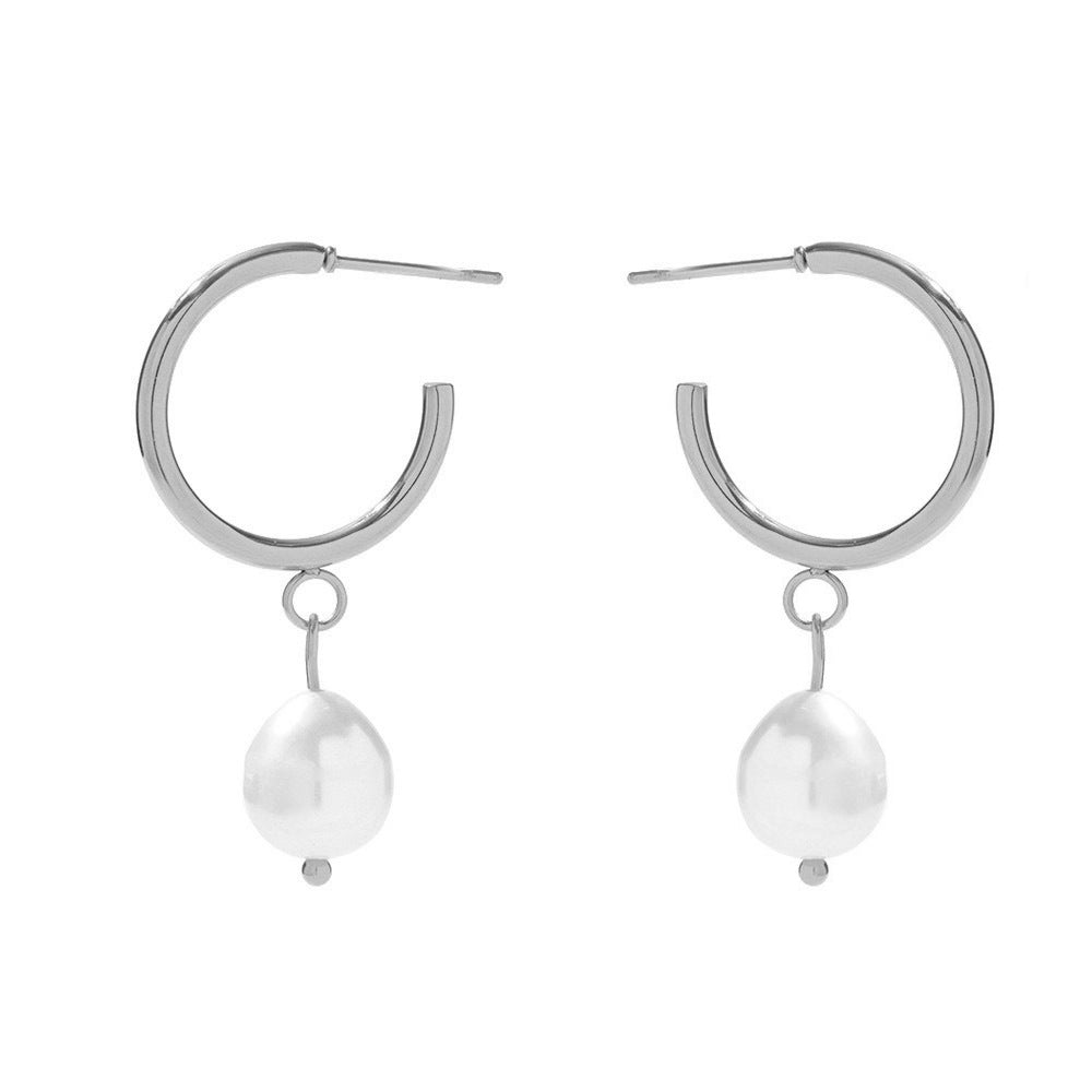 Pearl Earrings Stainless Steel 18K Gold Plated