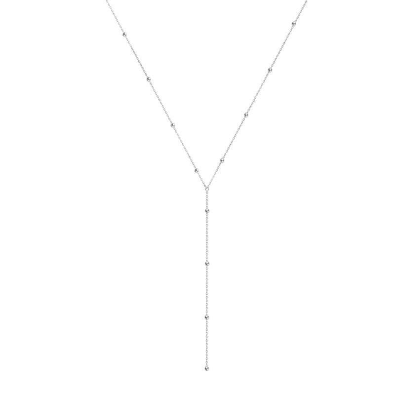 Minimalist Bead Tassel Necklace