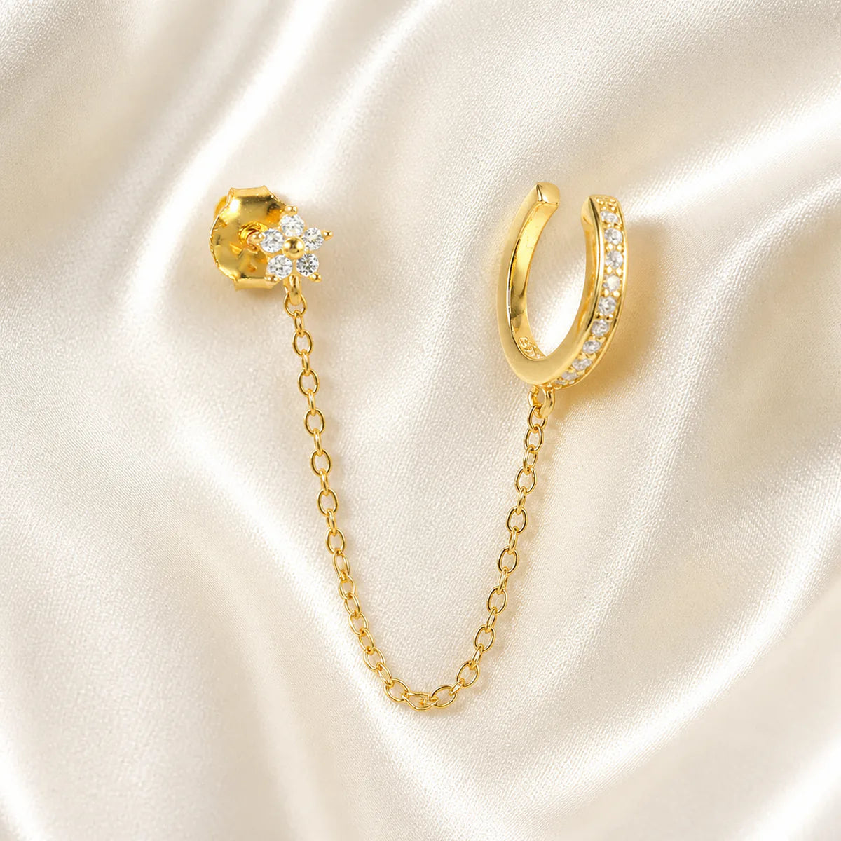 Women's Geometric Chain Tassel Earrings